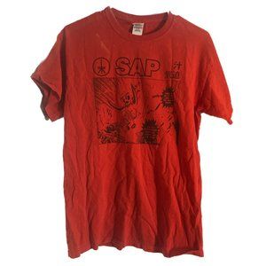 Gildan One-Punch Man Saitama Japanese Manga Panel T-Shirt, Men's M, Red/Black